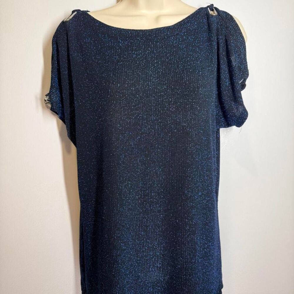 Onyx Women's Blue and Navy Blouse